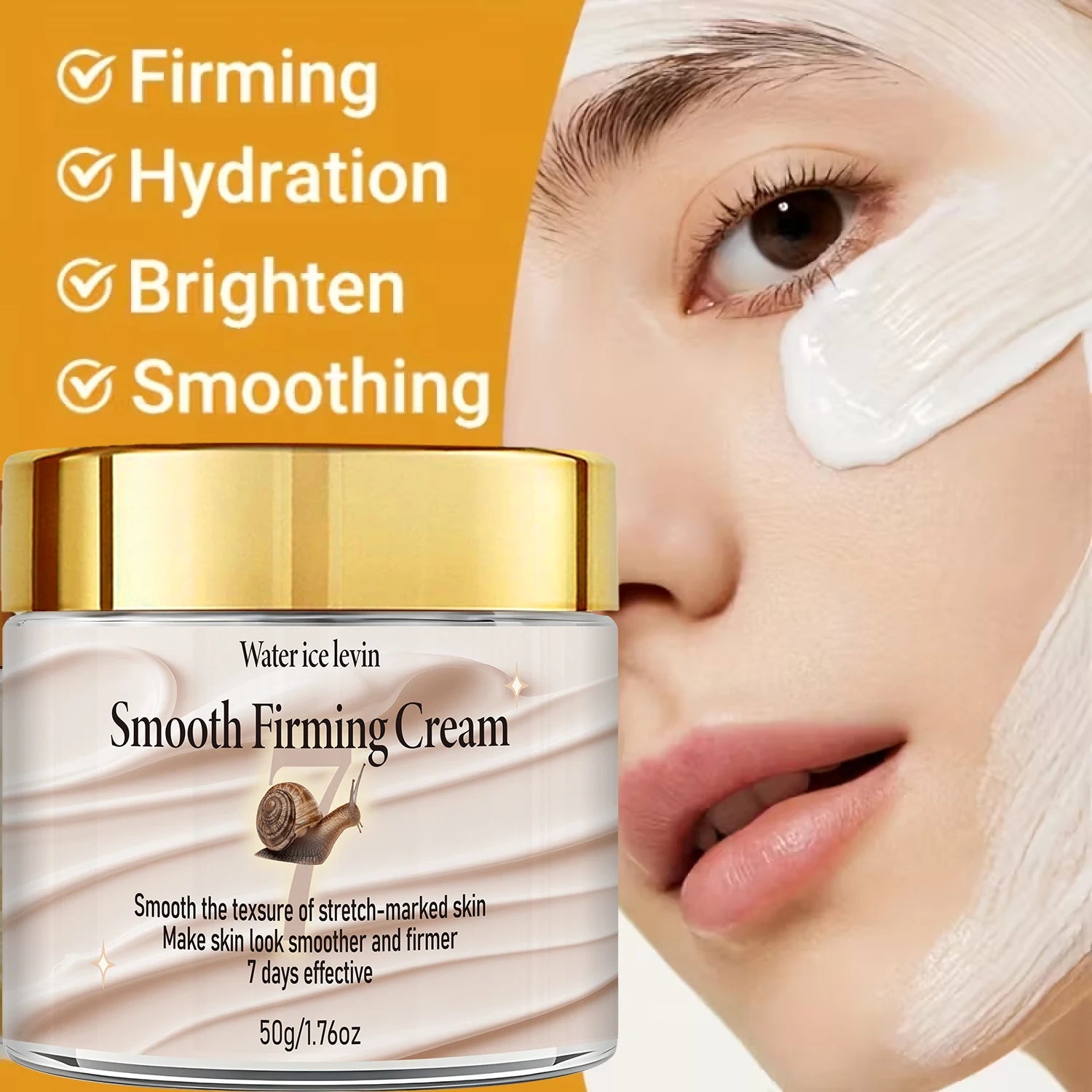 Snail Retinol Firming Cream - 7 Days Effective, Collagen & Shea Butter Infused, Smooth Stretch Marks & Firm Skin Qme