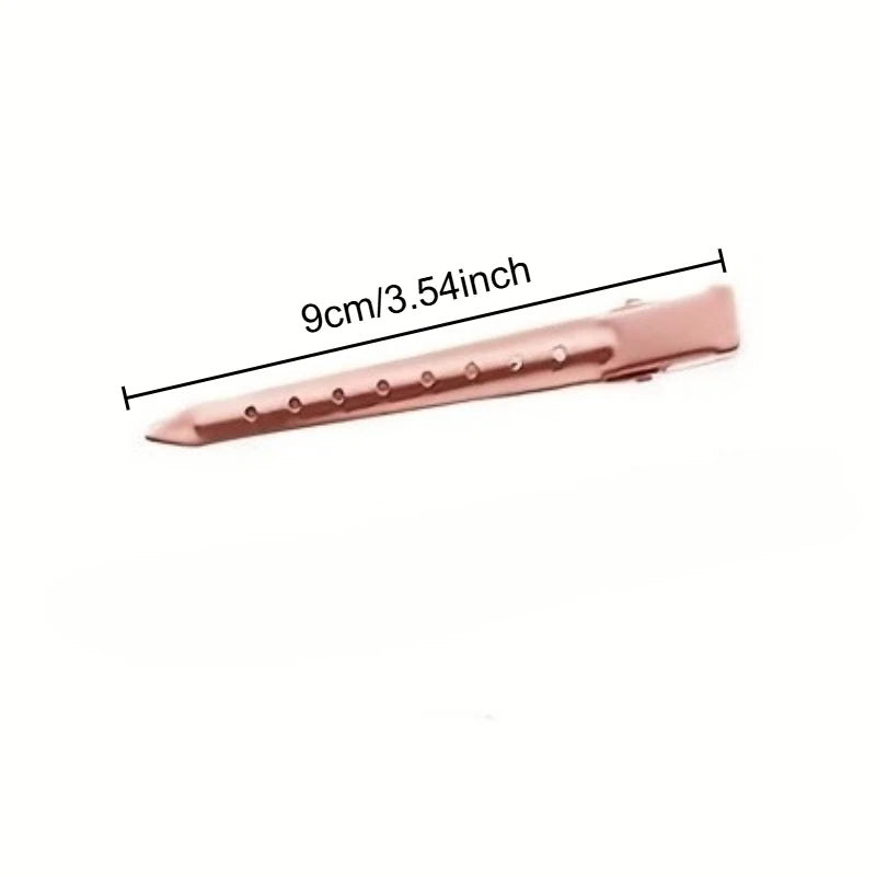 Metal Hairdressing Salon Crocodile Styling with Holes Duckbill Hair Splitting Clip Hair Clip Hair Accessories Suitable for Women Qme