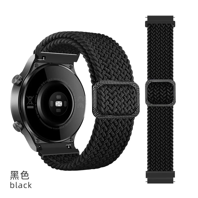 Elastic Nylon Braided Watch Band Adjustable Strap Samsung Galaxy 3