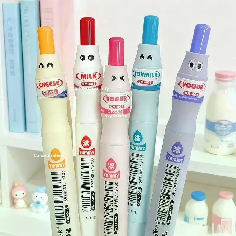 2 Large Capacity Fun Quick-drying Pens Creative Milk Bottle Gel Qme