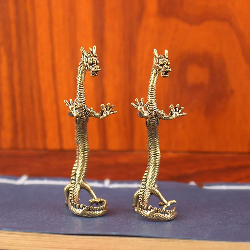 Standing Dragon Decoration Home Decorations Pure Brass Loong Crafts Qme