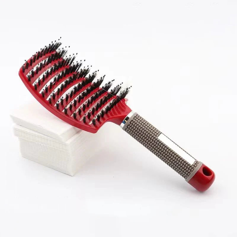 Magic Scalp Massage Brush Detangling Hair Women Wet Curly Comb Fluffy Qme Red China Mainland