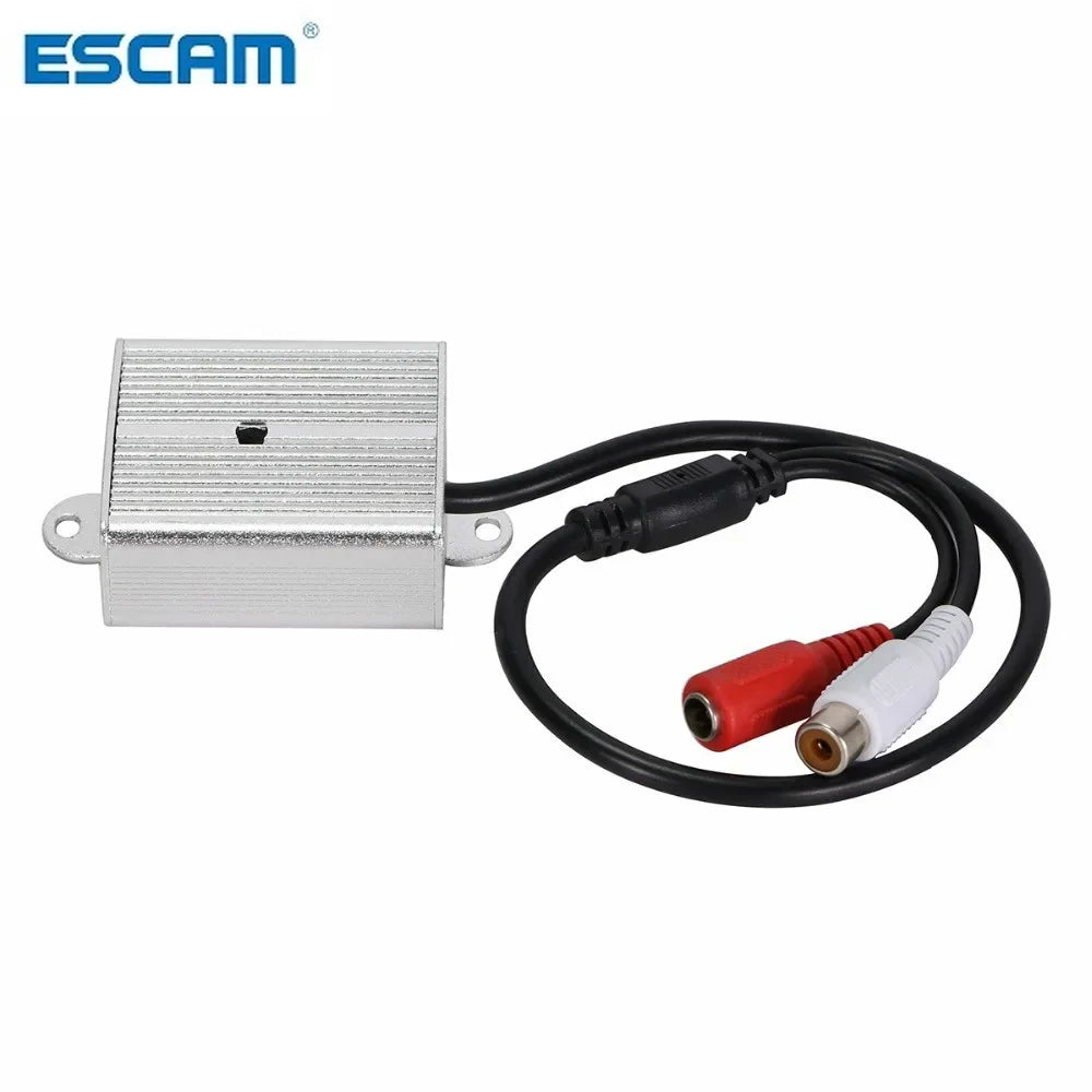 ESCAM Adjustable Mini Microphone Pickup Sound Monitor Audio Monitoring Pick Up Device Metal For Security DVR CCTV Accessories Qme