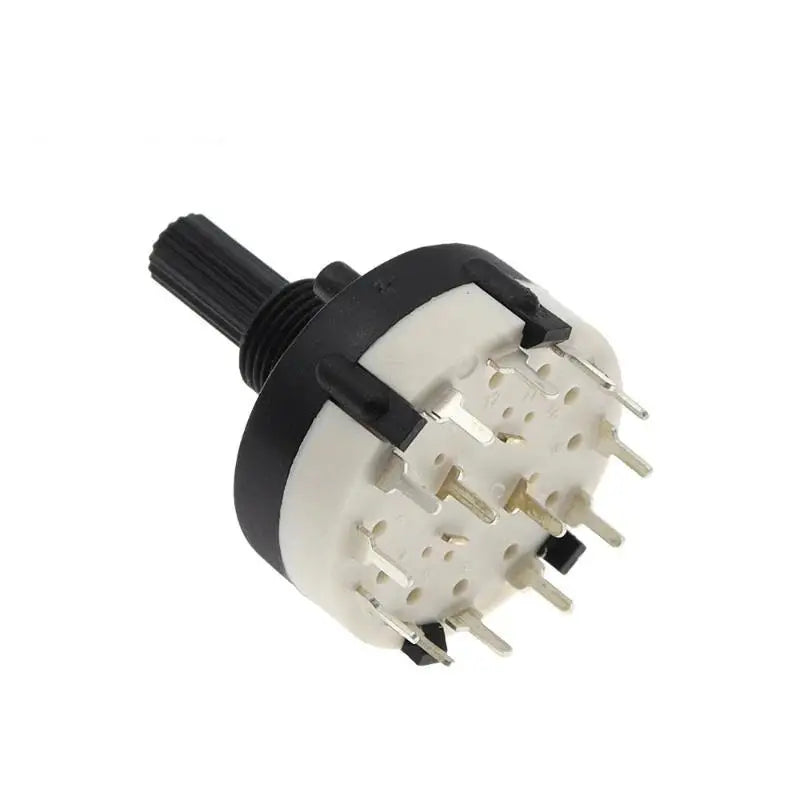 RS26 1/2/3/4 Pole Position 3/4/6/12 Selectable Band Rotary Channel Selector Switch Single Deck Rotary Switch Band Selector Qme 2 Pole 6