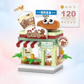 Restaurant Dessert Coffee Pet Fruit Store Street View Food House Building Blocks Kit Girls Bricks Model Kids Toy Boy Child Gifts Qme Opp bag
