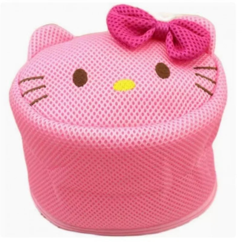 Hello Kitty Cartoon Mesh Bra Laundry Bag Laundry Basket Lingerie Mesh Bag Mesh Laundry Bag to Prevent Deformation Qme