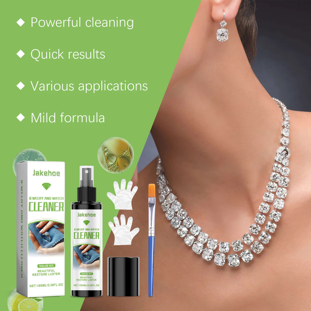 Jewelry Cleaning Spray Watch Cleaning Solution Stain Rust Dirt Removal Gold Polisher Long-Lasting Shine Diamonds Cleaning Liquid Qme