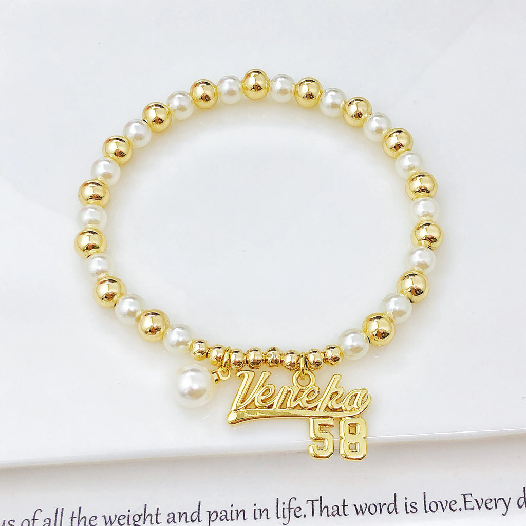 Classic Violin Round Parrot-Shaped Venezuela Colombia Flag Designer Pearl Bracelet Luxury for Women Party Patriotic Jewelry Gift Qme 9
