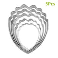 5 Peony Petal Veiner Silicone Mold Stainless Steel Cutter Mould Qme A3