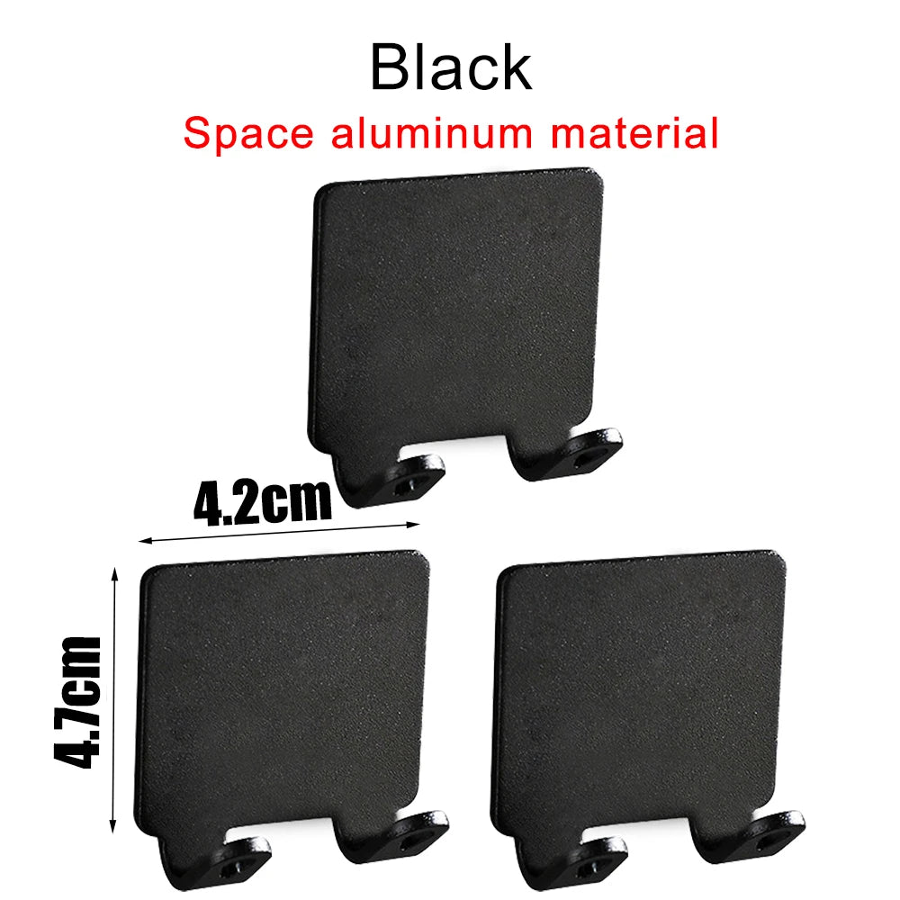Bathroom Adhesive Wall Hook Hanging Hooks Wall Coat Rack Hanger Stickers Non Punching Shaver Holder Storage Hook Razor Rack Wall Qme Black 3PCS