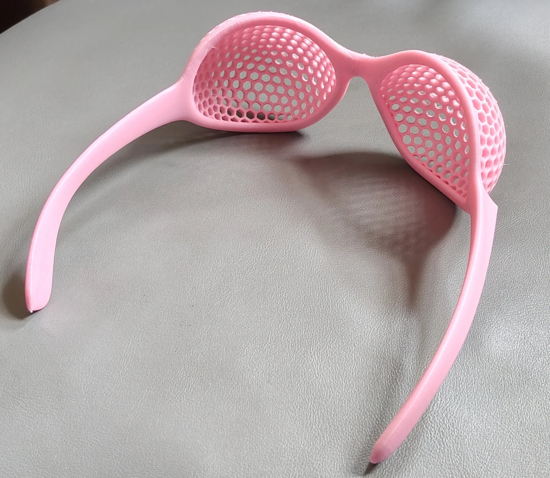 Insect Compound Eye Mesh Sunglasses Retro Grid Design Fun Summer Qme Pink