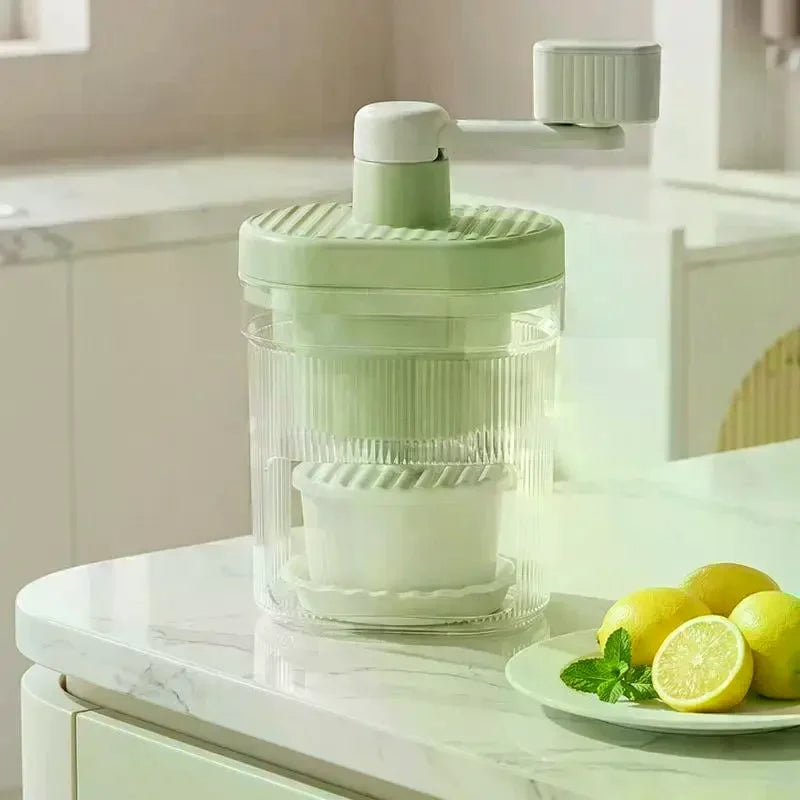 Shaved Ice Machine Small Manual Ice Crusher Home Hand-cranked Machine Making Smoothie Machine Practical Portable Ice Cream Tools Qme