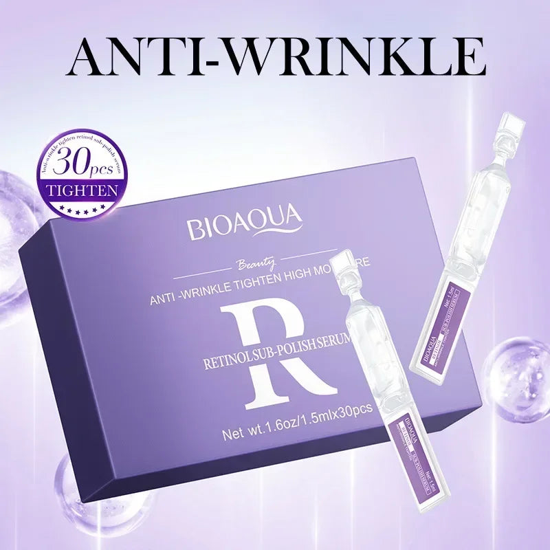 Box BIOAQUA Retinol Vitamin C Hyaluronic Acid Serum Face Moisturizing Qme