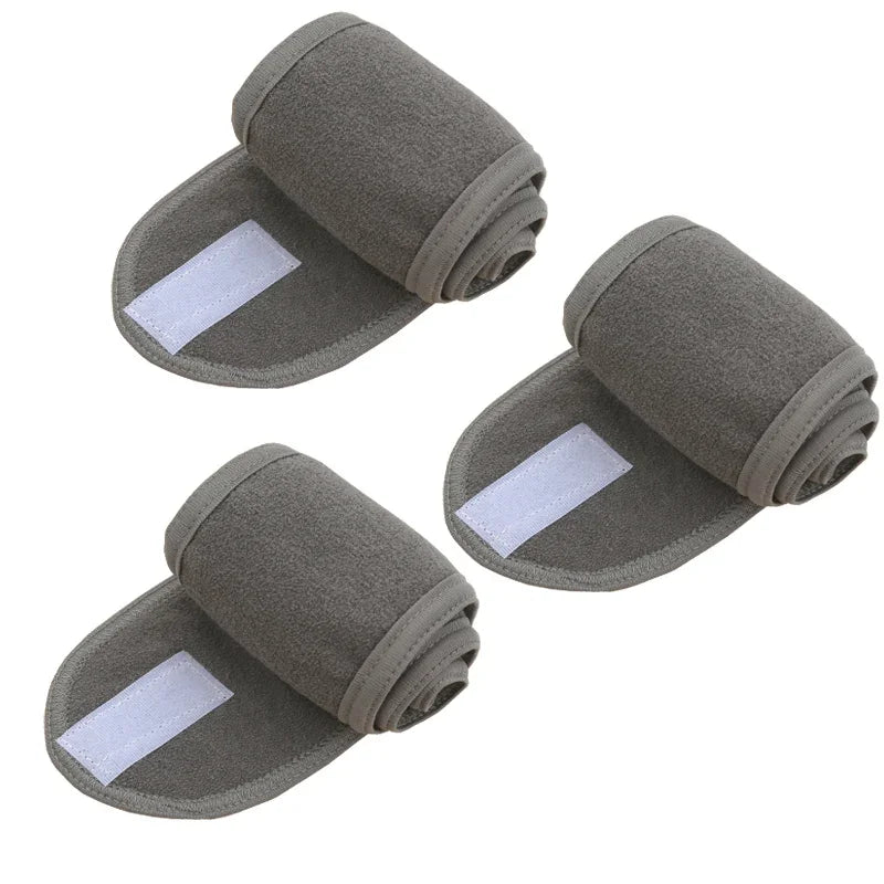 Spa Wide Hairband Adjustable Head Band Women Yoga Bath Shower Makeup Qme 3ps gray