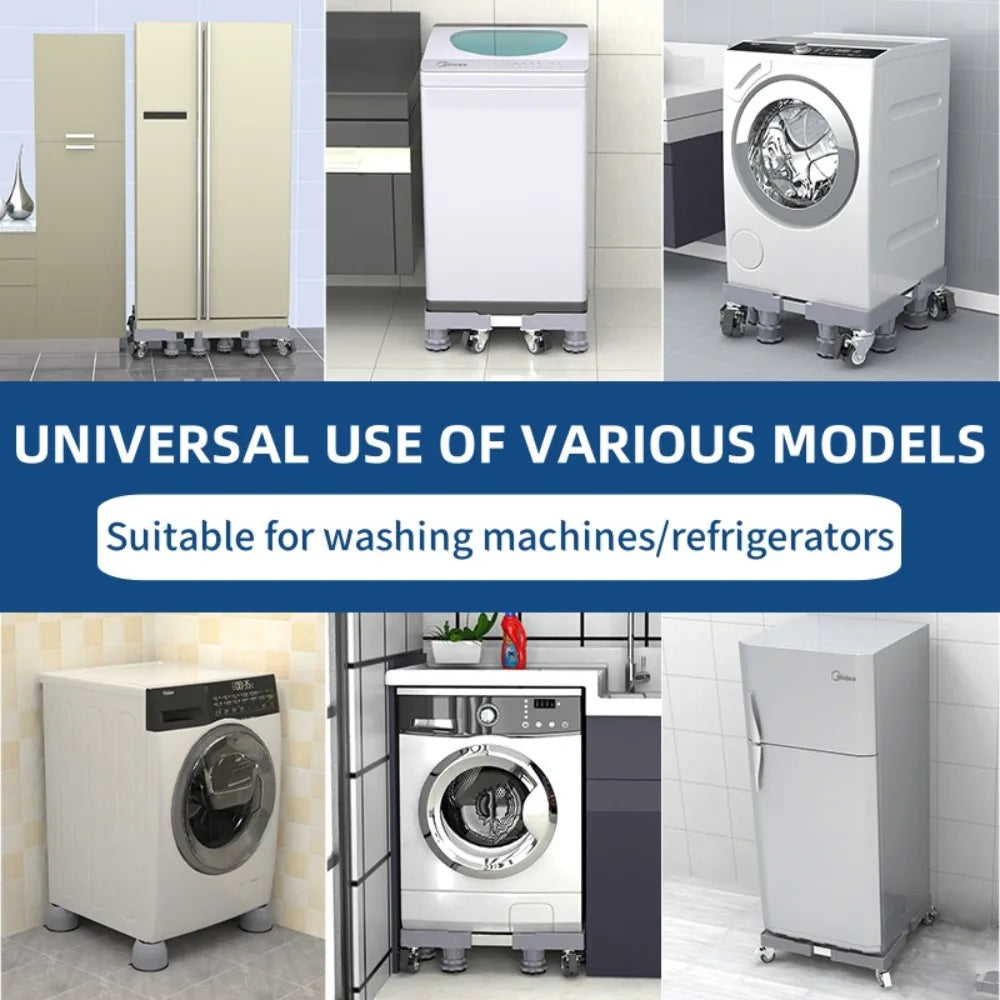 Washing Machine Mobile Bracket Wave Wheel Drum Universal Lifting Multifunctional Shock-absorbing and Height Increasing Base Pad Qme