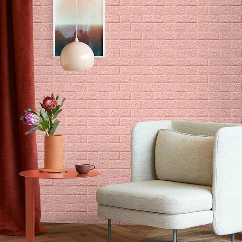 Optional Color 3D Brick Home Decoration Wallpaper for Bedroom Living Room Soft Foam Base Waterproof Wall Stickers 35X30CM Qme