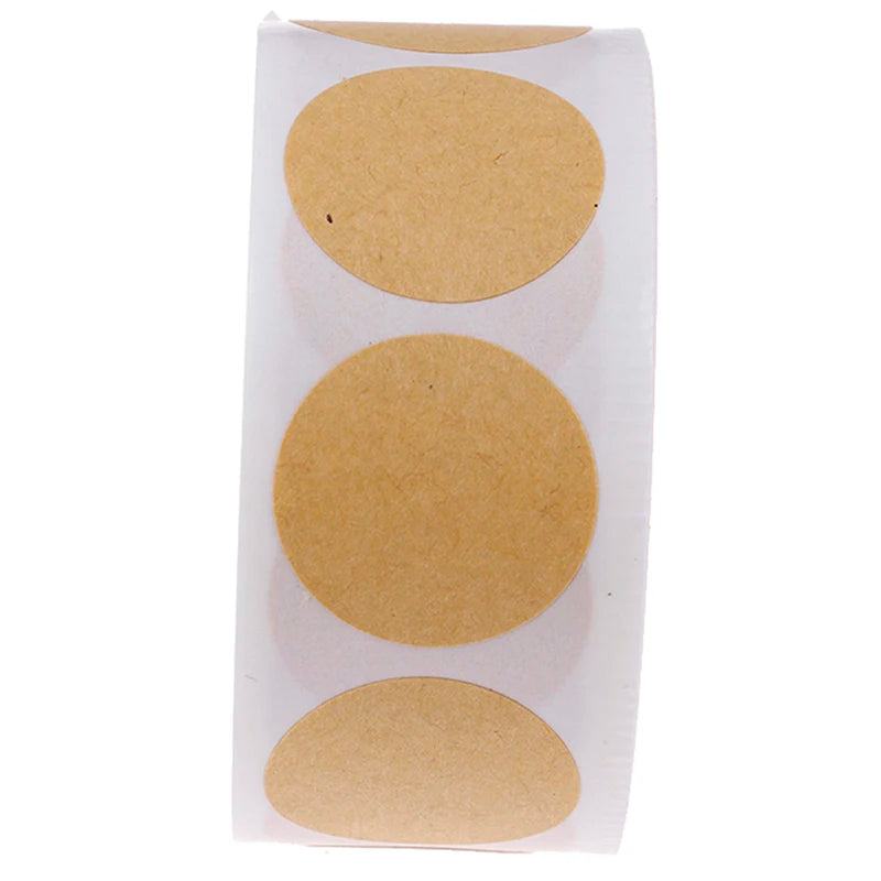 Blank Round Craft Stickers Seal Labels DIY Package Qme