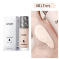 Face Base Liquid Foundation Makeup Concealer Waterproof Brighten Whitening Long Lasting Coverage Oil-control BB Cream Cosmetics Qme 01 ivory white
