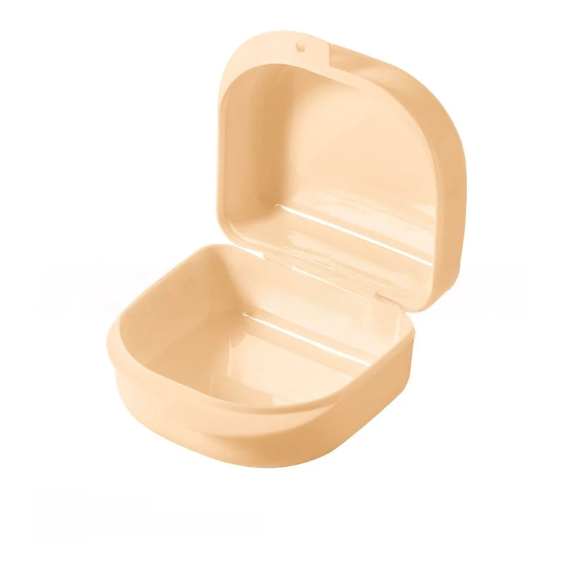 Portable Orthodontic Braces Plastic Organizer Box Tooth Orthodontic Braces Box Denture Cleaning Storage Box Tooth Storage Box Qme Flesh-colored China Mainland