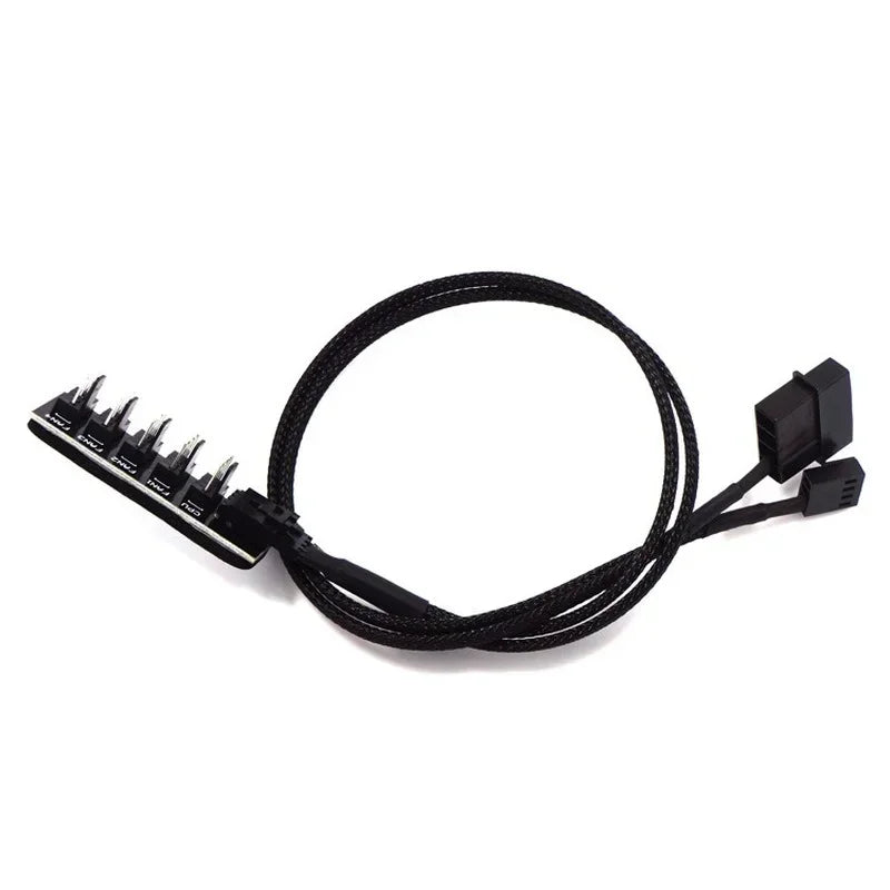 1 To 8 Ports 4 Pin PWM Fan Hub Splitter, PWM Regulator 12V CPU Cooler / Case / Chasis Cooling Fan Power Cable Adapter Qme 1pc
