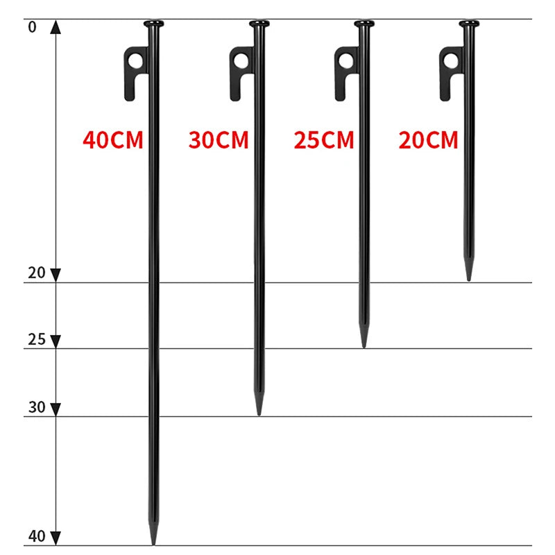20 25 30 Tent Peg Metallic Ground Nail Cast Iron Stakes Outdoor Qme