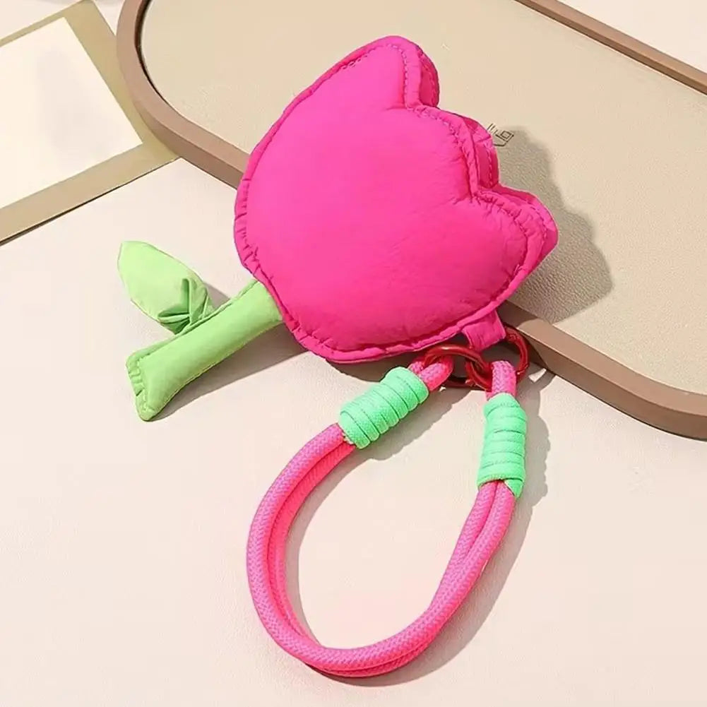 Tulip Shape Bluetooth Storage Bags Coin Purse Earphone Cases Small Qme
