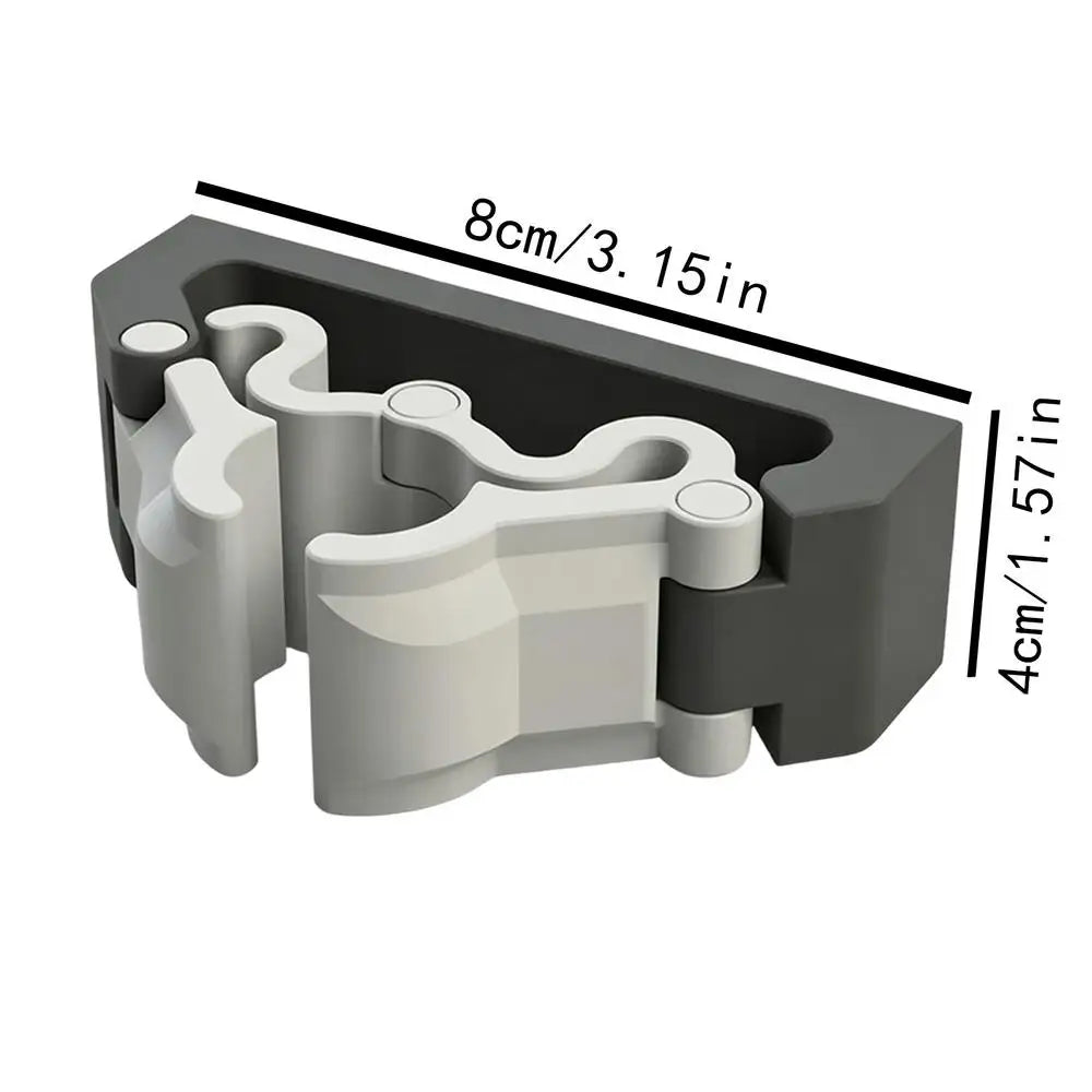 Broom Hanger Mop Organizer Household Holder Outdoor Apartment Kitchen Qme CN Gray