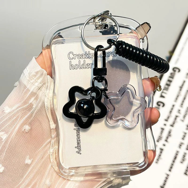 Student's Transparent Card Holder Kpop Music Identification Qme