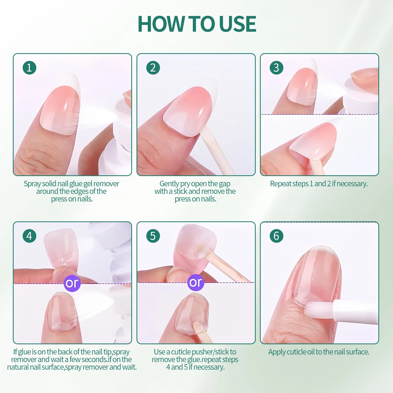 Nailpop Nail Remover Spray Press Nails False Tips UV Soak Off Solid Qme