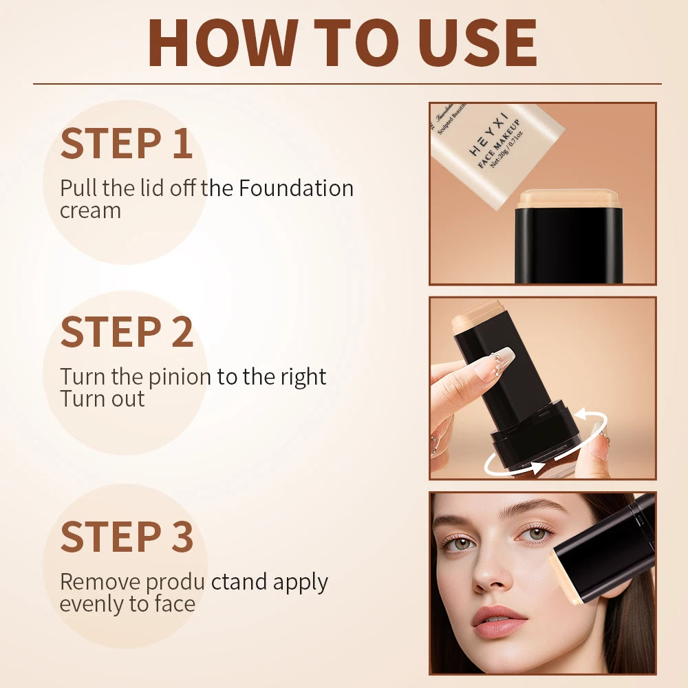 Foundation Make-up Stick Moisturizing Without Drying Long-lasting Qme