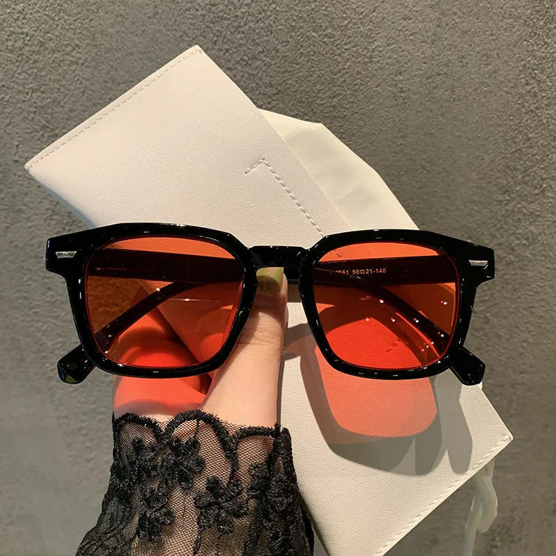 New Arrival Brand High-quality New Polygon Meter Nail Square Sunglasses Female Lady Eyeglass Cat Eye Casual Goggles UV400 Qme RD