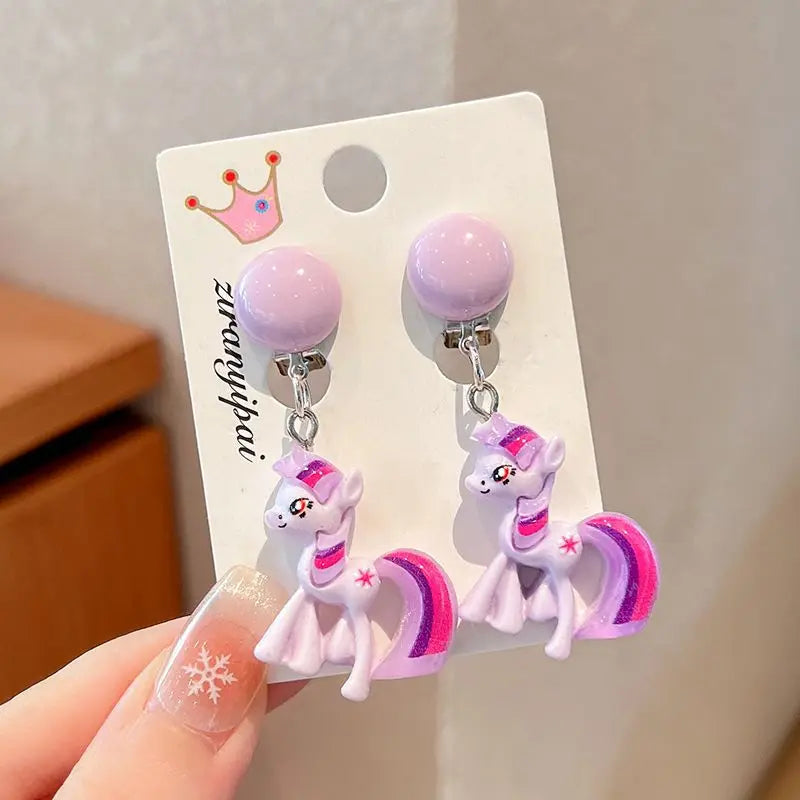 Hello Kitty Kuromi Cartoon Ear Clips Discomfort-free Fake Earrings Qme 2
