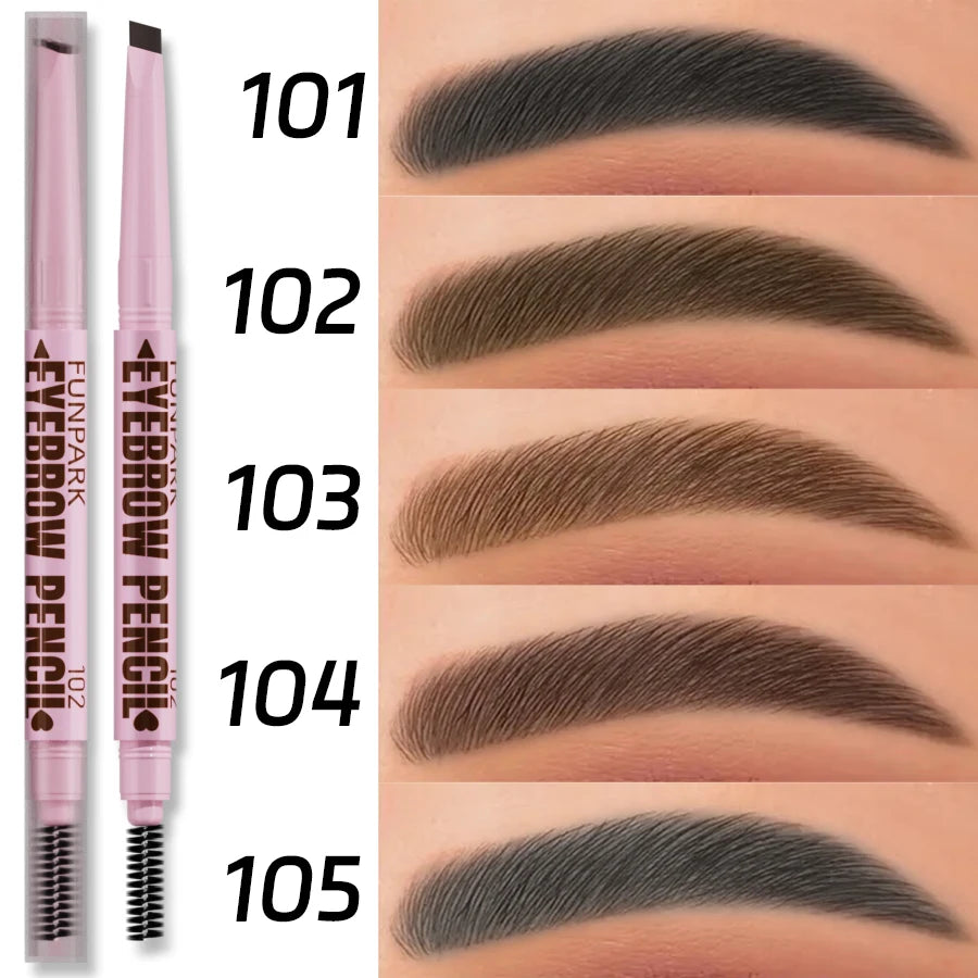 2 in1 Eyebrow Pencil Professional Cosmetics Makeup Women 5 Colors Qme
