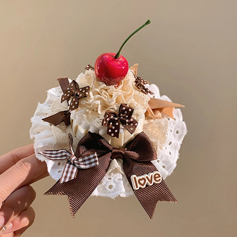 Lolita Lace Cake Hair Clip Cute Children Hairpins Headdress Qme 01