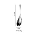 304 Stainless Steel Serving Spoons Rust-resistant Long Handle Easy Qme Silver M