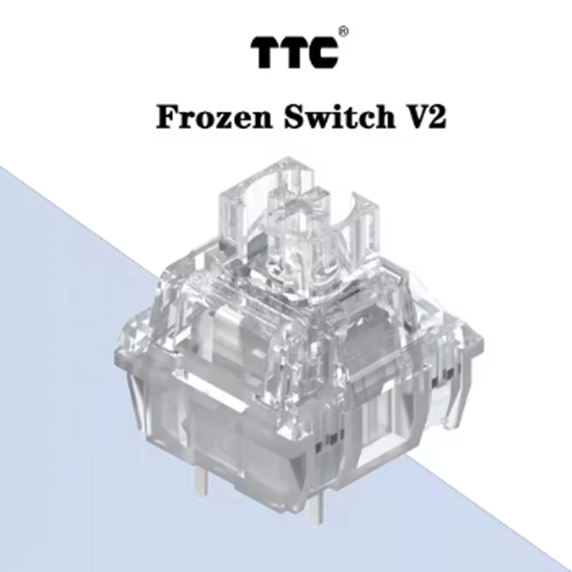 TTC Frozen Switch V2 Mechanical Keyboard Silent Switches 3 Pins Linear 39gf RGB Transparent Custom Gaming Keyboard for Gamer Qme Frozen V2 30pcs
