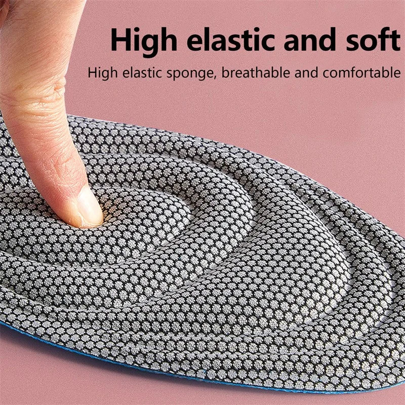 2pcs Soft Memory Foam Orthopedic Insoles For Shoes Antibacterial Deodorization Sweat Absorption Insert Sport Shoes Running Pads Qme