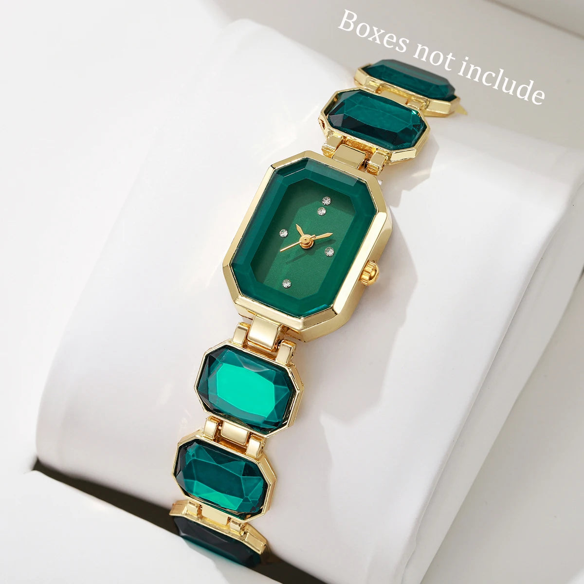 Moda retângulo dial feminino relógio elegante senhoras quartzo relógios de pulso meninas reloj hombre (sem caixa) Qme green