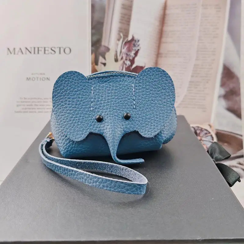 PU Leather Elephant Money Bag Women Coin Purse With Key Ring Multifunctional Zipper Storage Bags Key Case Qme style 13