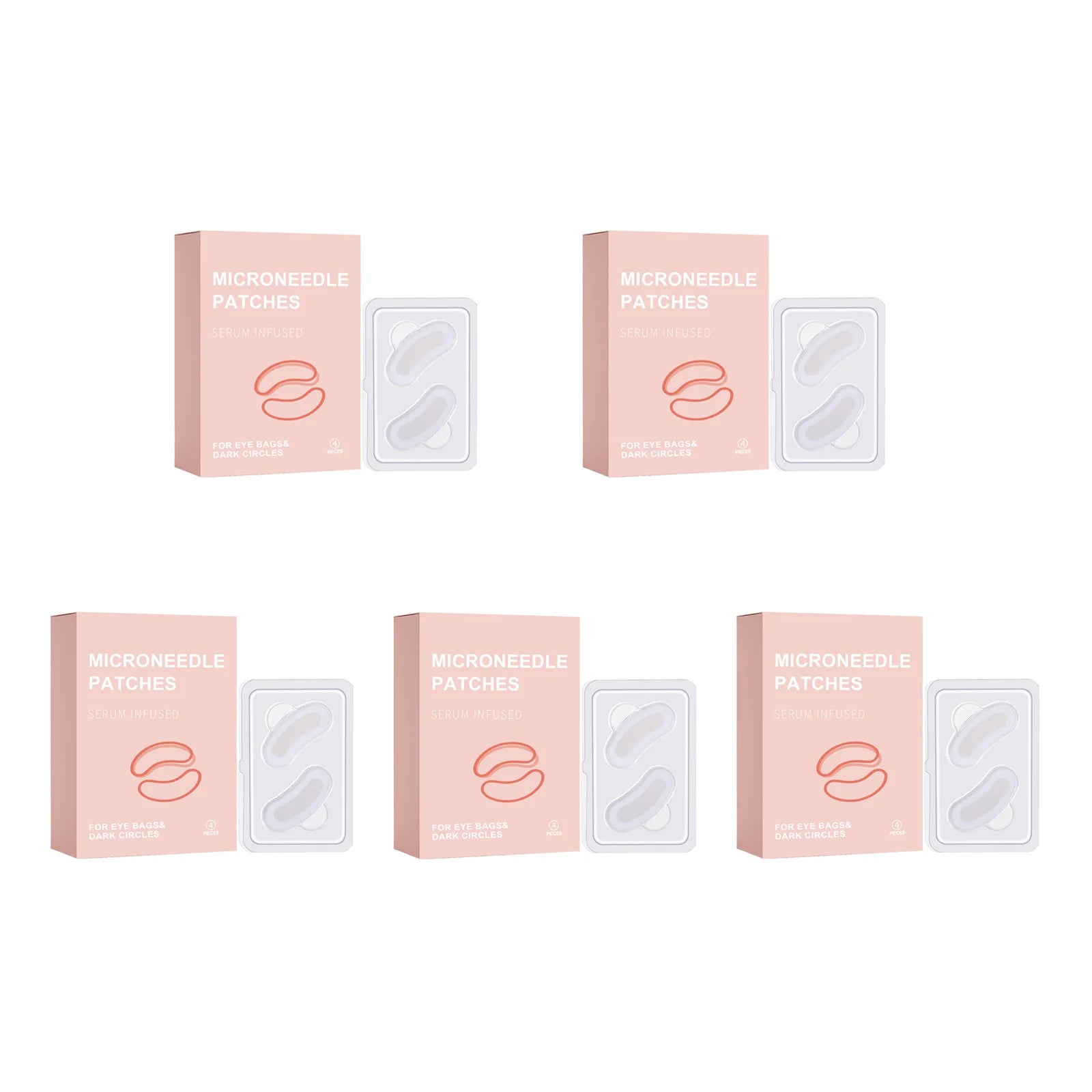0.25mm Retinol Microneedle Eye Patches Mask Reduce Dark Circle & Eye Bags Anti-Aging Firming Patches Forehead & Smile Line Patch Qme 20 pairs Boxed