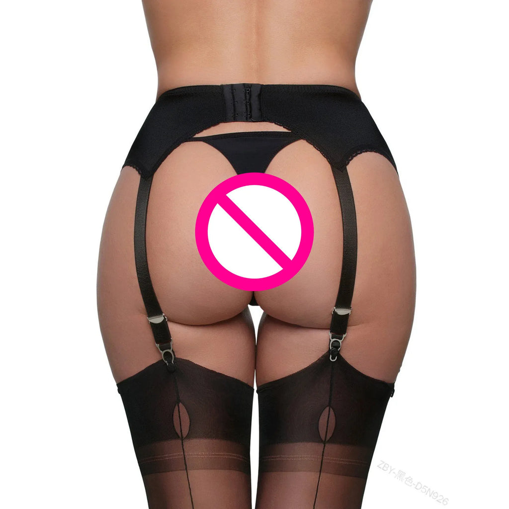 Sexy Mesh Garters Lace Suspender Belt Panty Fashion Female See Through Lingerie Underwear Elastic Adjustable Strap Garter Briefs Qme