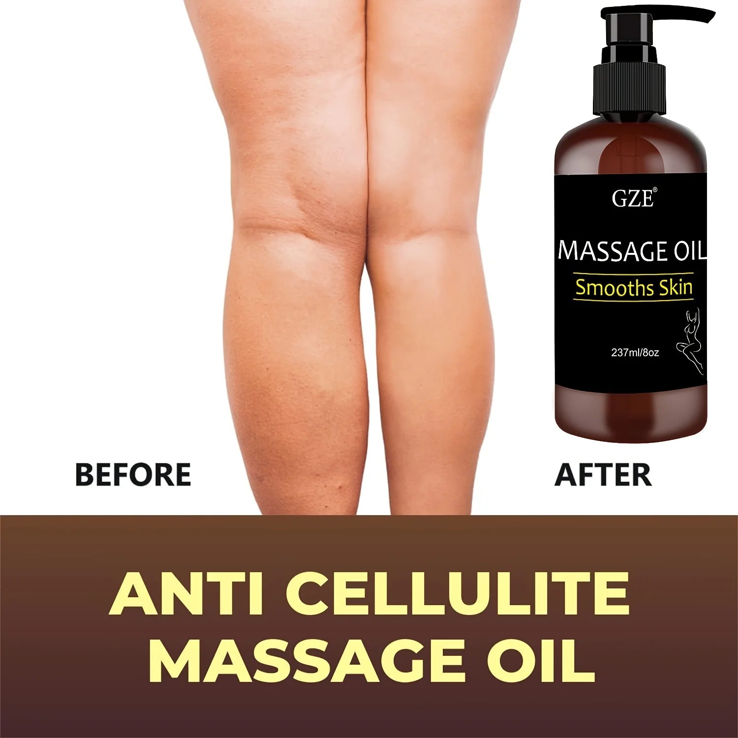 GZE Body Smooths Skin Massage Oil Infused with Collagen and Stem Cell Skin Tightening Moisturizing Firming Body Cleansing Qme