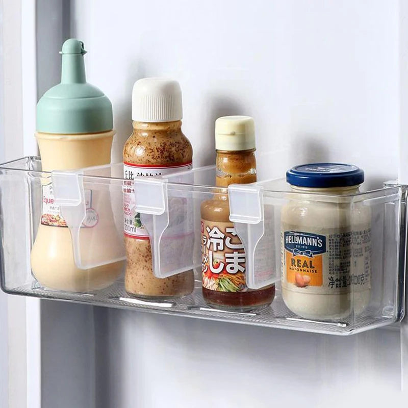 Adjustable Partition Splint Kitchen Bottle Can Organizer Refrigerator Qme