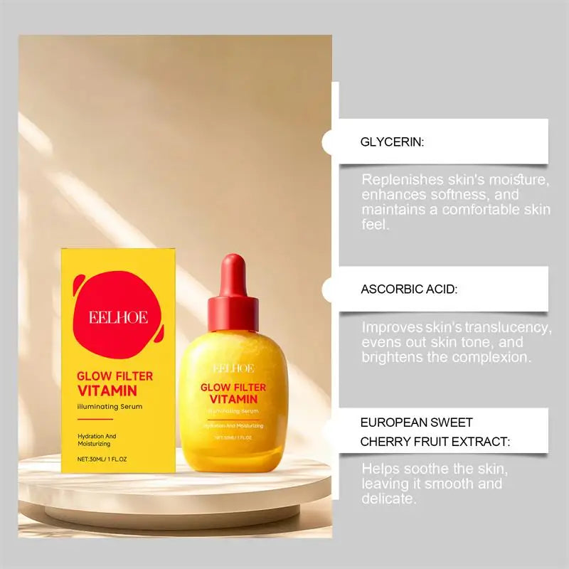 Vitamin C Serum Strengthens Skin Barrier Brightening Face Essence Deep Hydrating Nourishing Anti-Dryness Korean Facial Skincare Qme