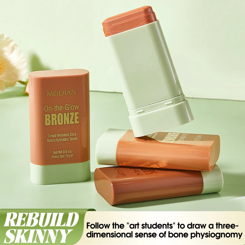 Durable Waterproof Powder Blusher Stick Vibrant Multi Options Rich Qme