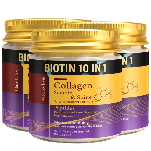 Collagen & Keratin Hair Mask - Biotin 10-in-1 Formula for Smooth, Shiny & Repaired Hair Qme Damage Repaired