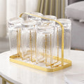 Glass Bottle Holder Coffee Mug Office Mugs Organizer Metal Cup Drying Qme Gold