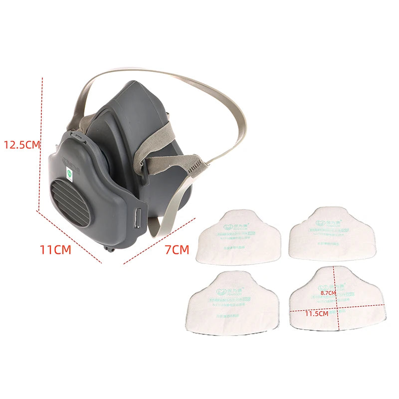 Dust Proof Full Face Gas Mask Formaldehyde Protection 3700 Industrial Qme