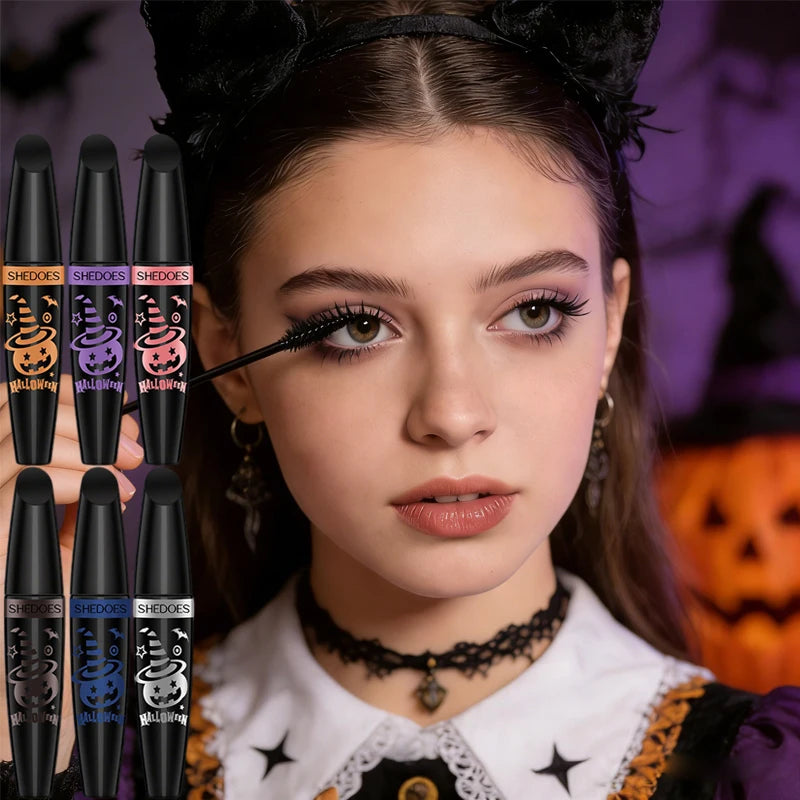 Halloween Eye Black Curly Thick Waterproof Sweat Proof Durable Qme