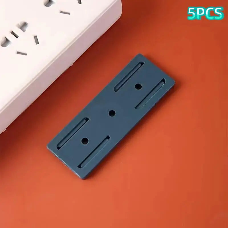 Ultra-Strong Adhesive Power Strip Holder – No Drill Space-Saving Wall Mount With Cable Management For Home & Office Qme C